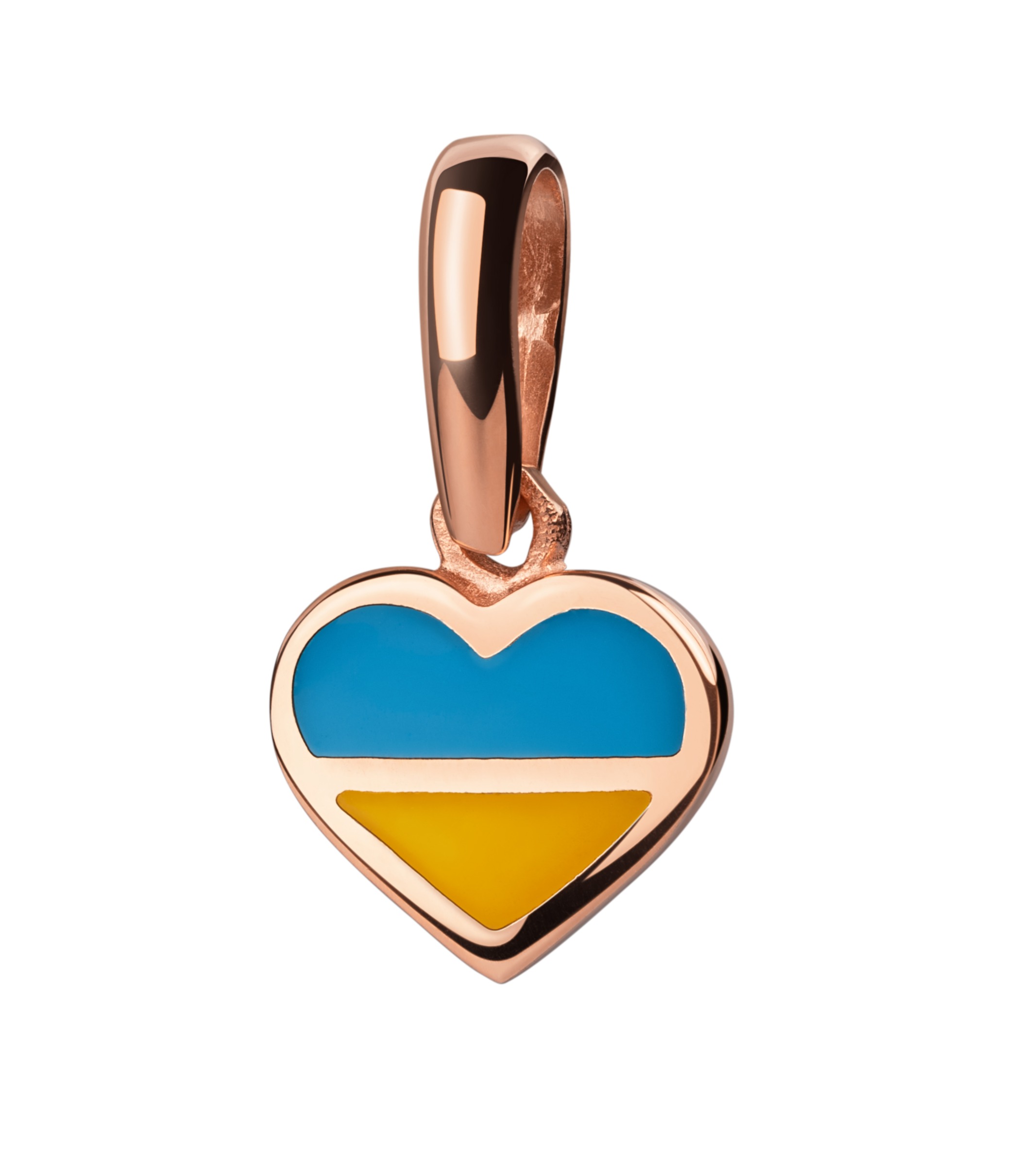 Золота підвіска серце України